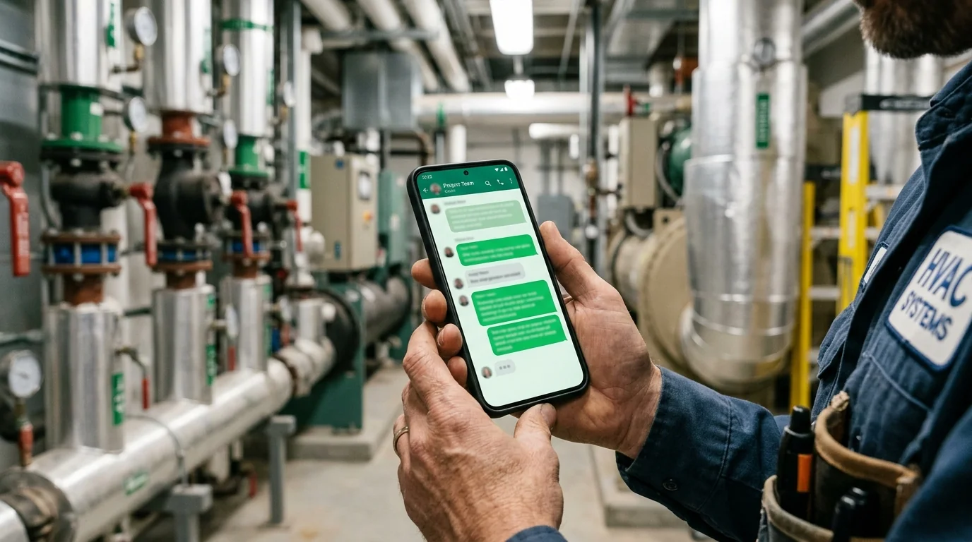 Comunidade de profissionais de climatização no WhatsApp para troca de experiências