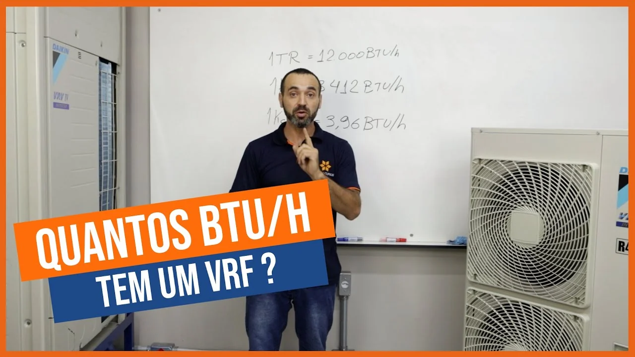 Trecho de aula teórica e prática: Conversão de medidas e cálculos técnicos em VRF